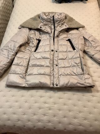 Plumífero Adolfo Domínguez Beige/Plata