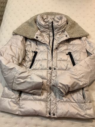 Plumífero Adolfo Domínguez Beige/Plata