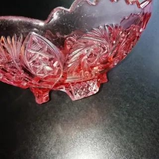 Centrotavola Vetro Decorato Corallo