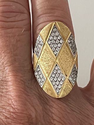 Anillo Oro y Brillantes 11 gramos