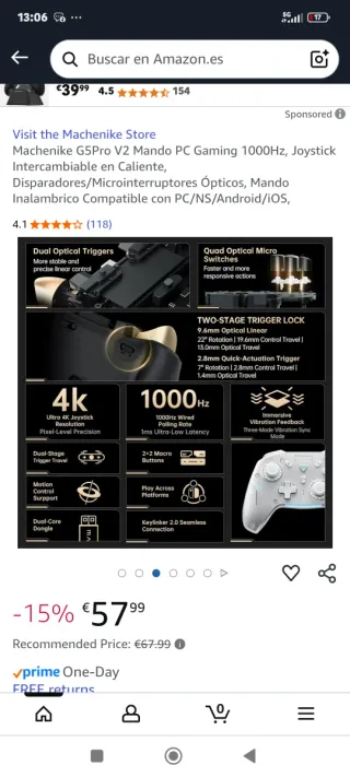 Machenike G5Pro V2 Mando PC Gaming