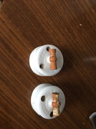 Interruptor luz de porcelana antiguos 
