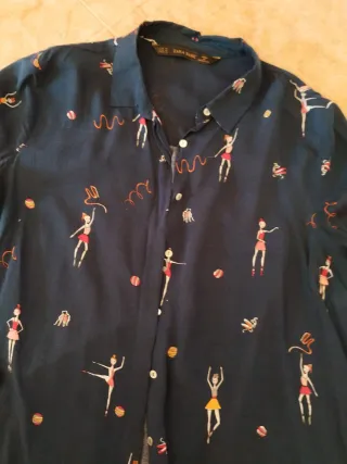 Blusa Zara mujer estampado bailarinas