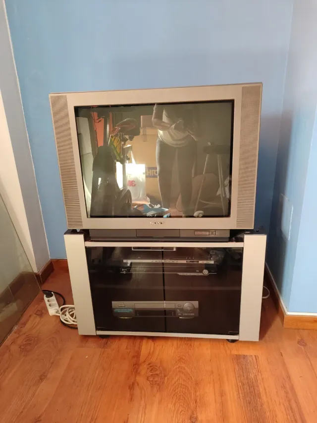 TV Sony con Reproductores DVD y Vídeo.