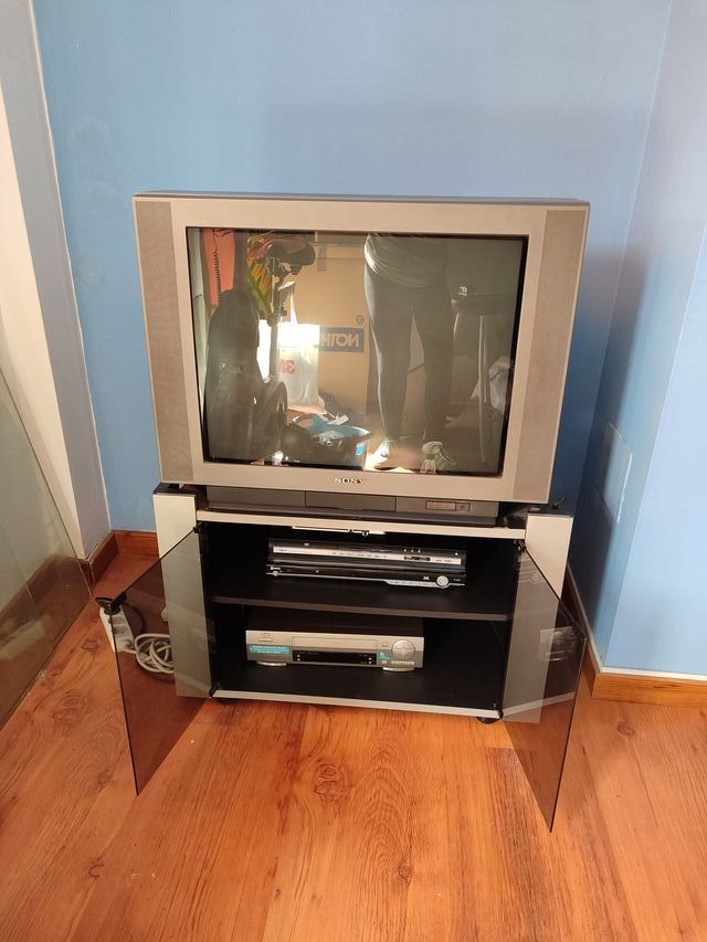 TV Sony con Reproductores DVD y Vídeo.