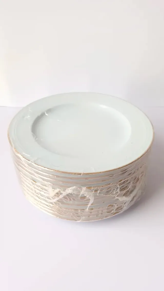 Irabia 12 platos Porcelana Dorados