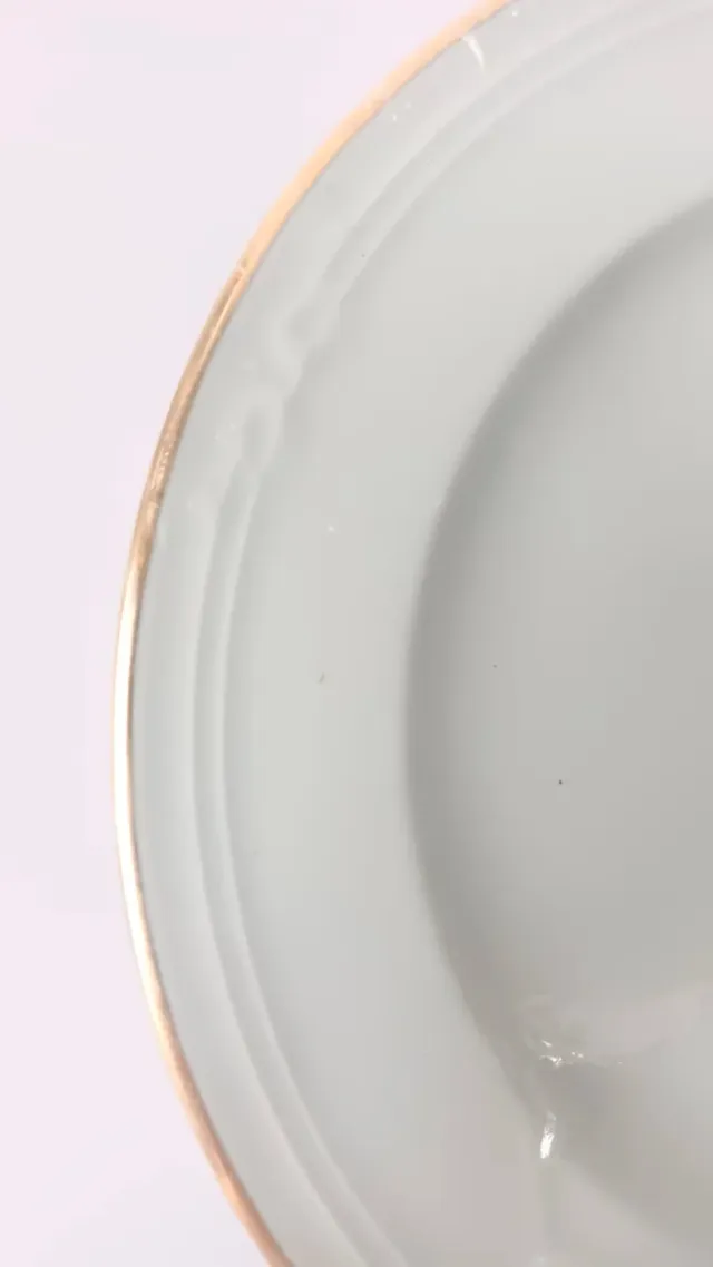 Irabia 12 platos Porcelana Dorados