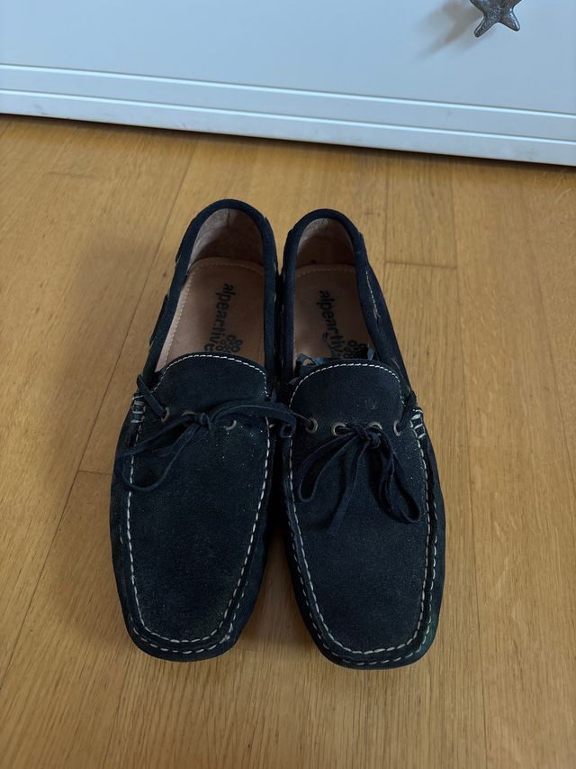 Mocasines de ante negros para hombre