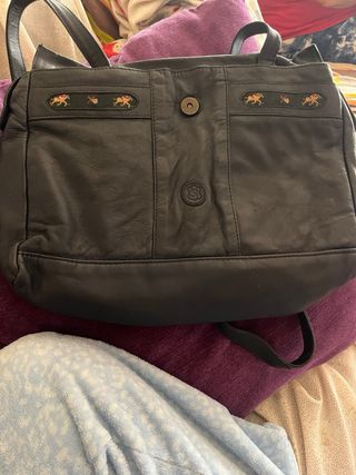 Bolso de cuero auténtico