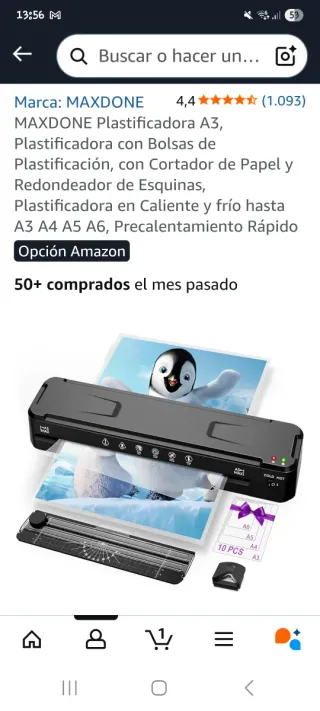 Plastificadora A3 Negra