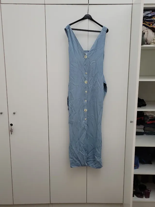 Vestido vaquero claro azul talla L zara