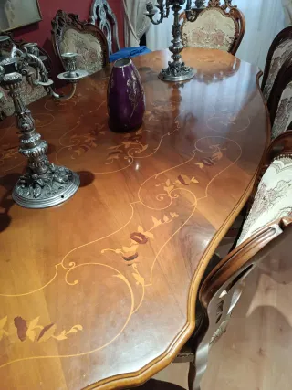 Mesa marquetería estilo Italiano
