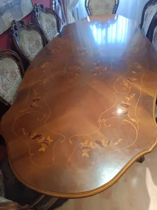 Mesa marquetería estilo Italiano