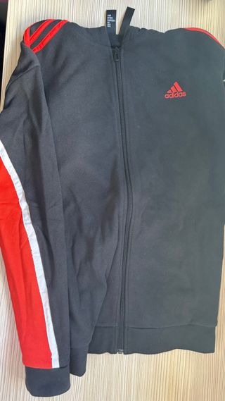 Sudadera Adidas Negra con Cremallera y Capucha