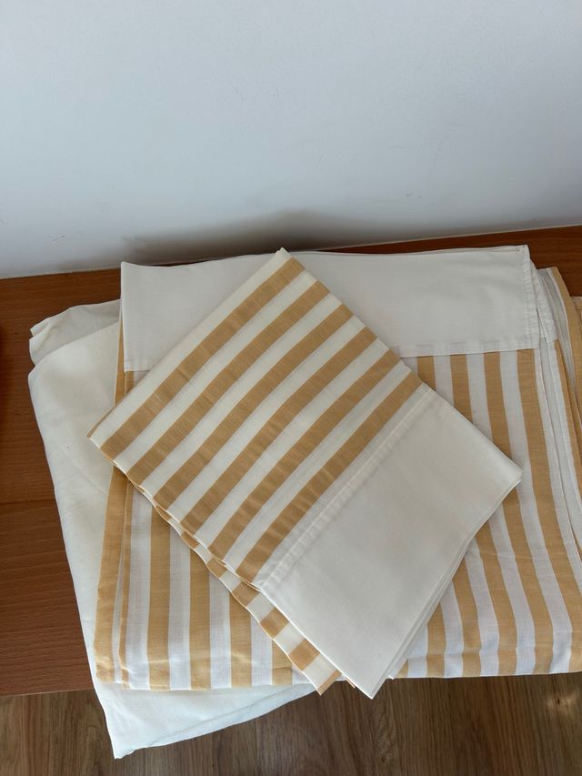 Juego Sábanas Algodón 90cm Rayas