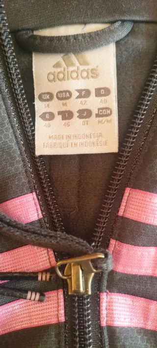 Chaqueta Adidas Gris y Rosa Talla M