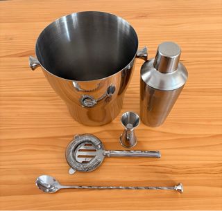 Kit Coctelería Metal Plateado