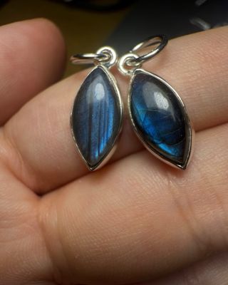 Colgante Plata Ley Labradorita Azul