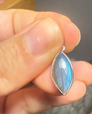 Colgante Plata Ley Labradorita Azul