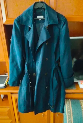 Gabardina azul marino Zendra petit mujer