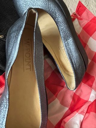 Zapatos W-POINT T-37 Italianos Azul/Plata. Platafo