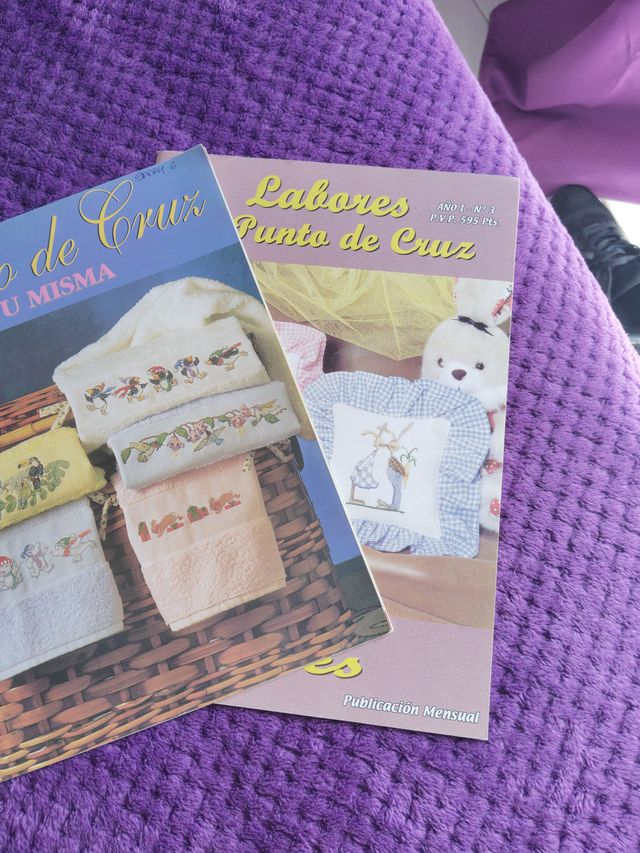 Labores de punto de cruz y punto de cruz tú misma