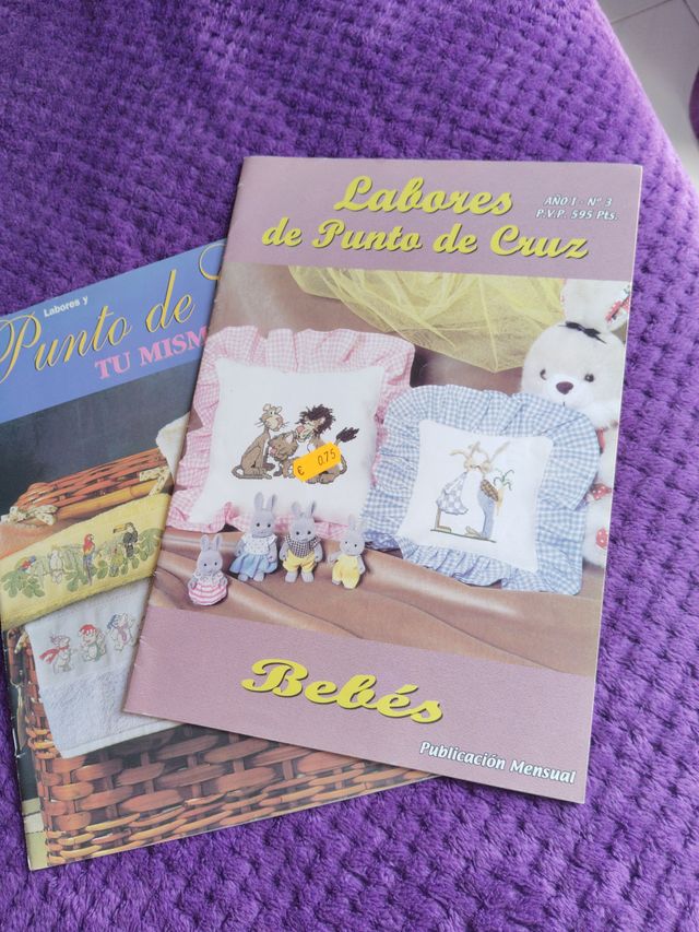 Labores de punto de cruz y punto de cruz tú misma