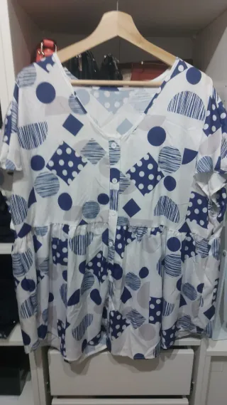 Blusa Shein Estampado Geométrico 2XL SIN USAR