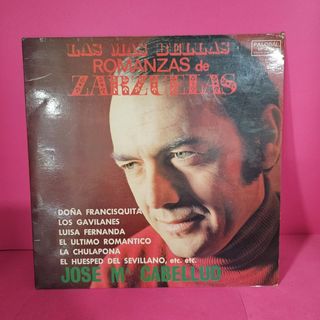Vinilo Jose MªCabellud "Las mas bellas romanzas de zarz