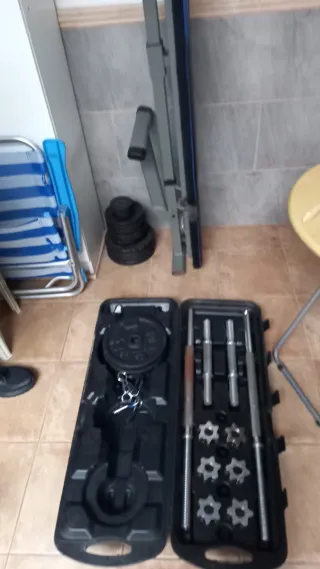 Set de pesas gimnasio
