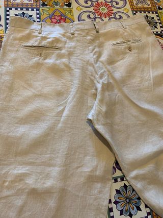 Pantaloni uomo beige estivi tg 5XL. (54it)
