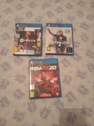 PS4 FIFA 21, FIFA 23 y NBA 2K20