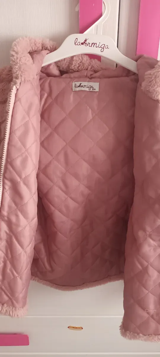 Abrigo pelo rosa La Ormiga Talla 8