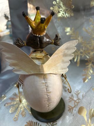 Angelito de Navidad con corona