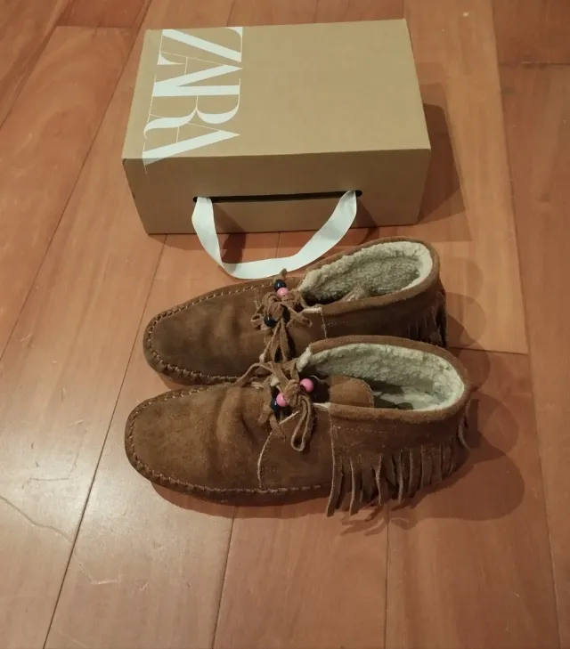 Botines niña Zara ante forrados