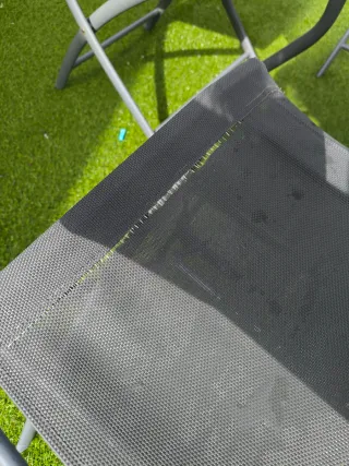 Mesa y 4 Sillas Jardín Cristal y sofá cama