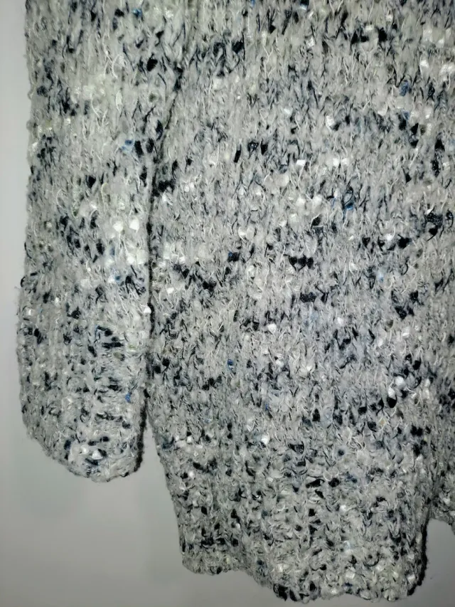 Jersey mujer tweed gris y negro