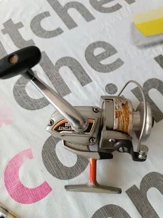 Carrete de pesca plateado SPINIT 100