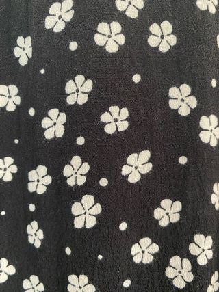 Vestido Mango flores blanco y negro T.M