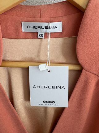 Vestido midi Cherubina  salmón 