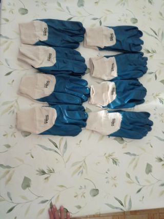 Guantes de trabajo Guba (beige y azul)