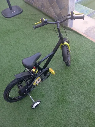 Bicicleta Infantil BTWIN 16 Negra y Amarilla