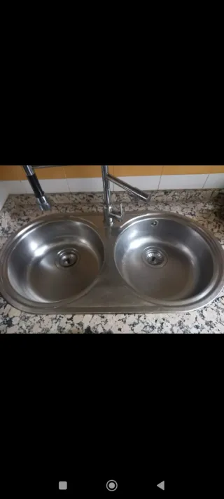 Fregadero doble acero inoxidable