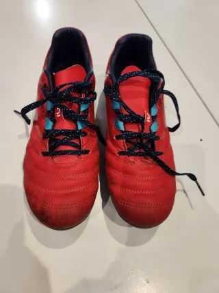 Zapatillas de fútbol/ rugby Kipsta Tacos Rojas