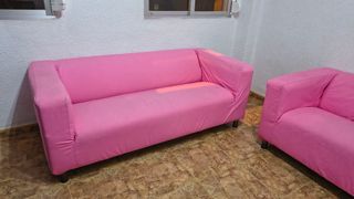2 Sofás Klippan 2 plazas rosa Ikea