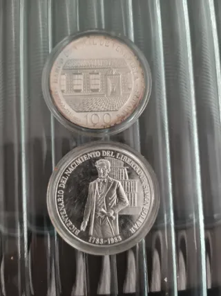 Moneda Plata 900 30.1g Bicentenario Libertador