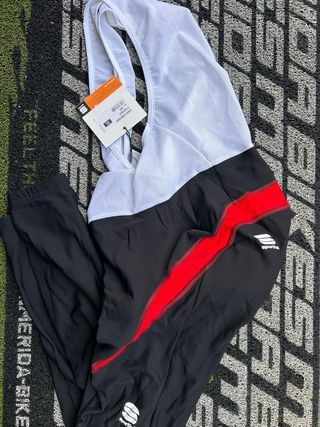 Culote Invierno Sportful Talla XL Negro/Rojo