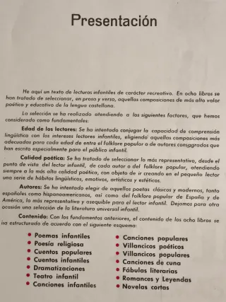 ANTIGUO LIBRO LECTURA ESCOLAR INFANTIL 1° EGB 1970