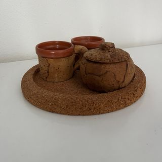 Set caffè sughero e terracotta