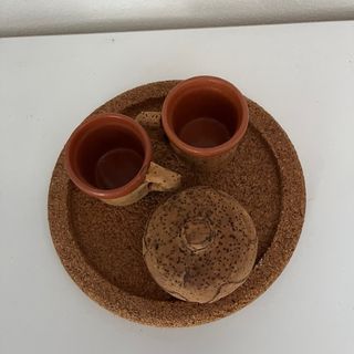 Set caffè sughero e terracotta